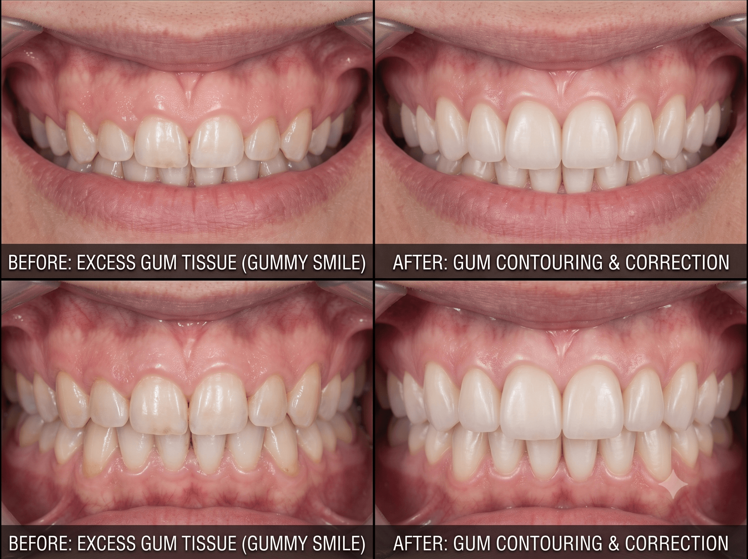 Gum Depigmentation Before & After case comparison